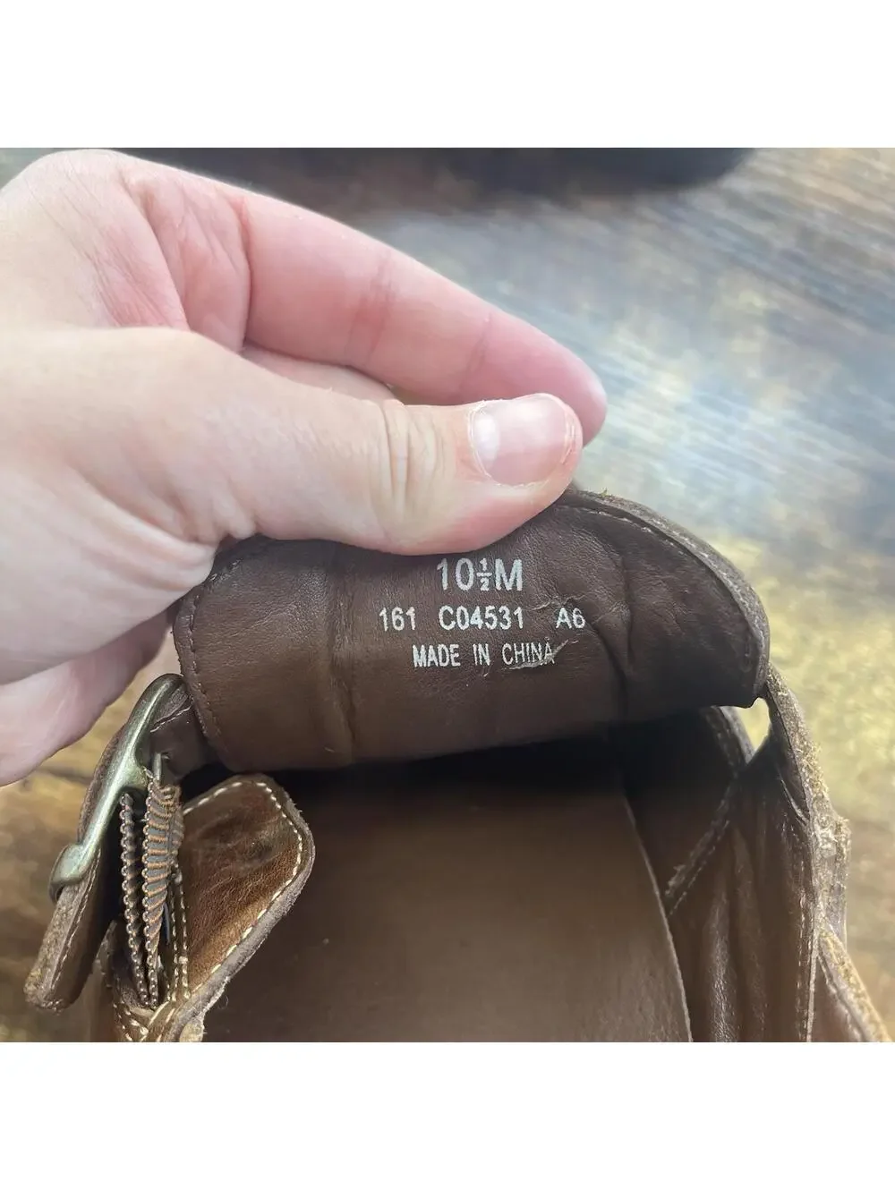 Cole Haan‎ Brown Leather Fisherman Sandals Shoes Buckle Vibram Soles Size 10.5M
